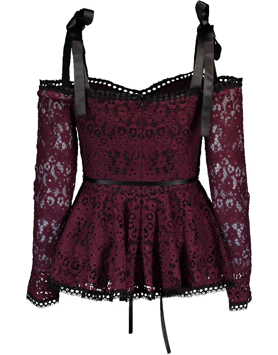 ALEXIS-Krysten Cold Shoulder Lace Top-