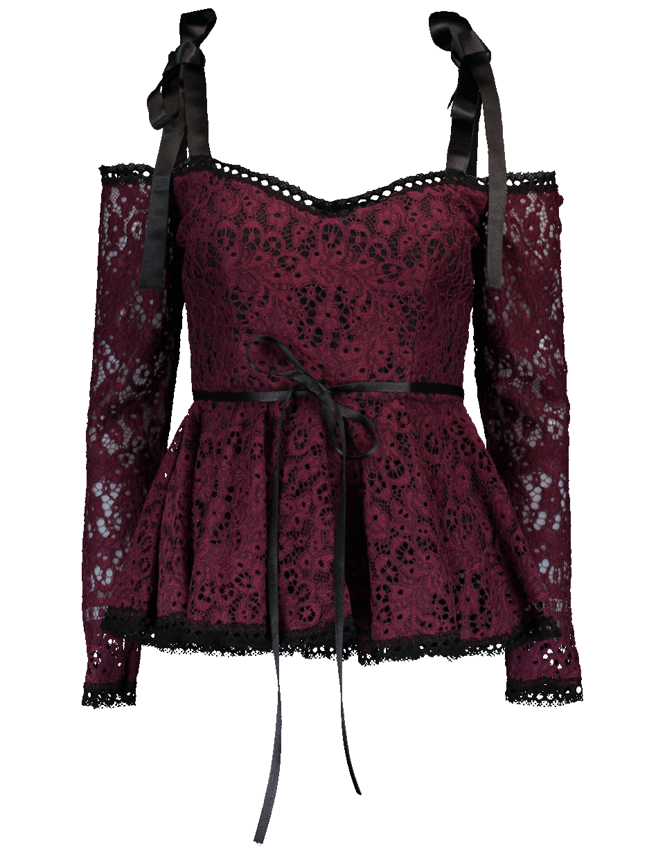 ALEXIS-Krysten Cold Shoulder Lace Top-