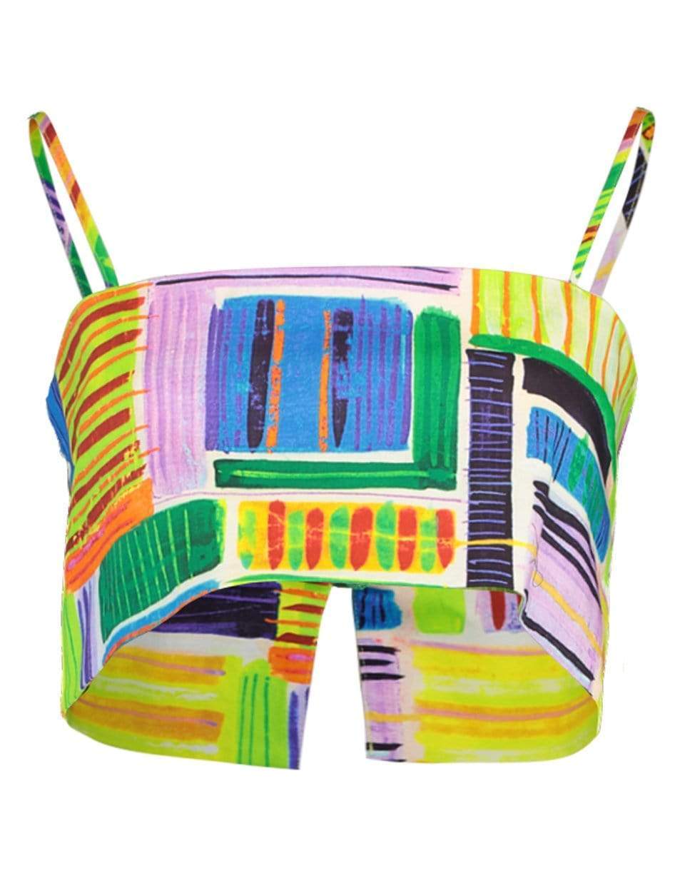 ALEXIS-Adah Cotton-Blend Cropped Top-