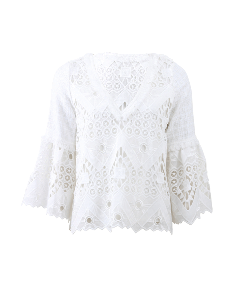 ALEXIS-Tina Crochet Top-WHITE