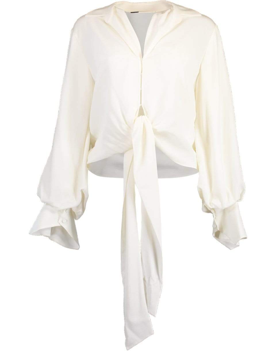ALEXIS-Lewyn Tie-Front Top-