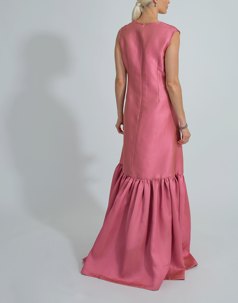ALEXIS MABILLE-Flounce Hem Dress-ROSE