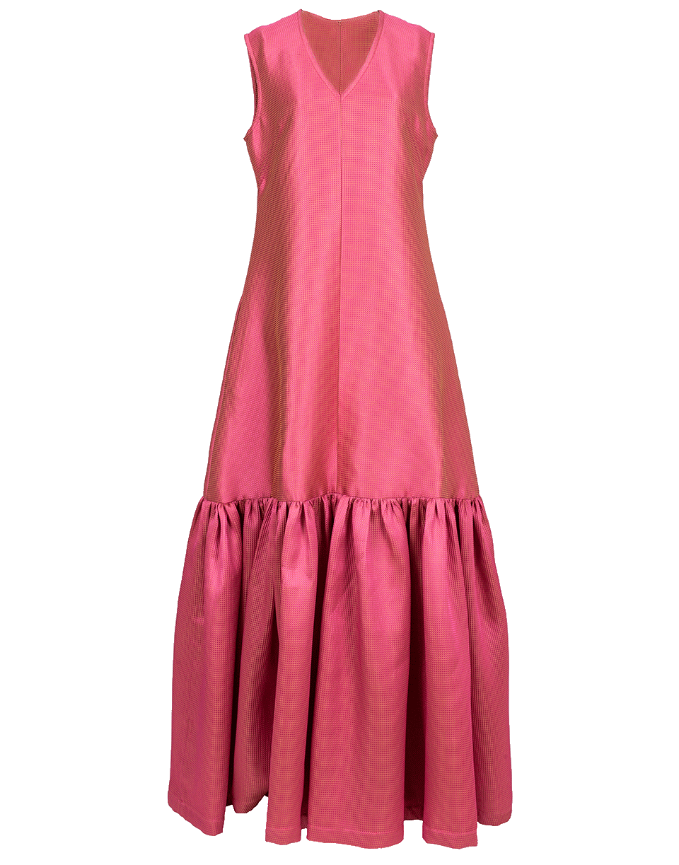 ALEXIS MABILLE-Flounce Hem Dress-ROSE