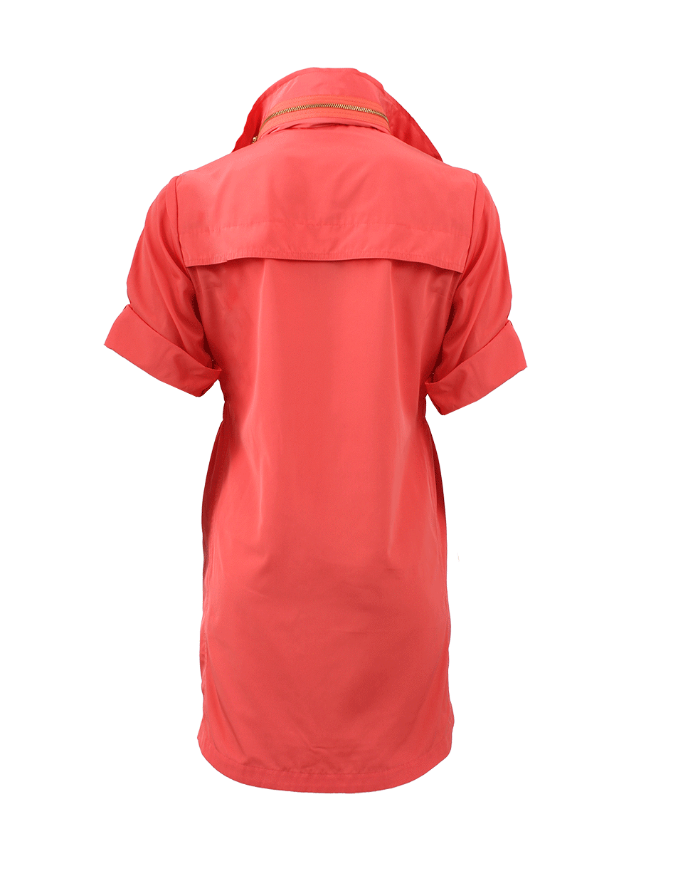 ALI RO-Three-Quarter Sleeve Zip Hood Anorak-