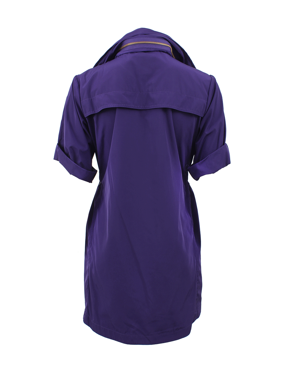 ALI RO-Three-Quarter Sleeve Zip Hood Anorak-