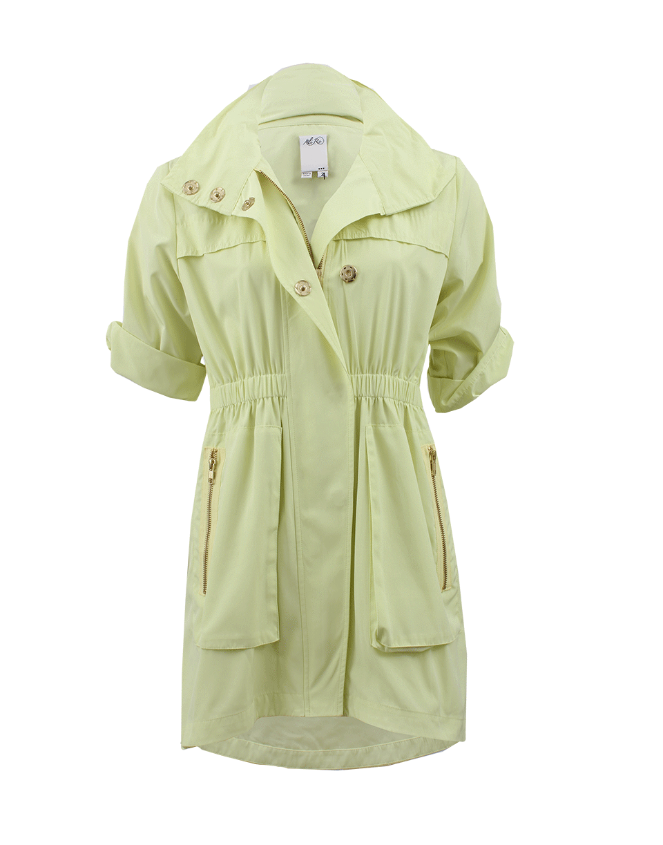 ALI RO-Three-Quarter Sleeve Zip Hood Anorak-