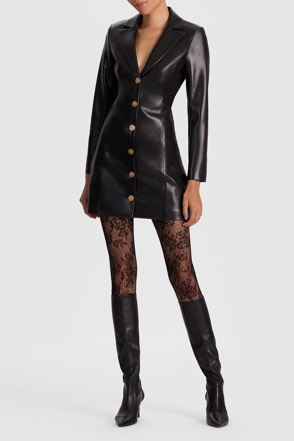 Michelle Blazer Dress-BLACK-2-CLOTHINGDRESSCASUAL-ALICE & OLIVIA