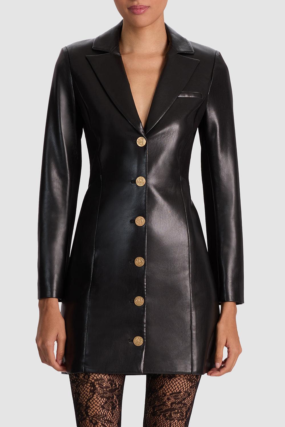 Michelle Blazer Dress-BLACK-2-CLOTHINGDRESSCASUAL-ALICE & OLIVIA