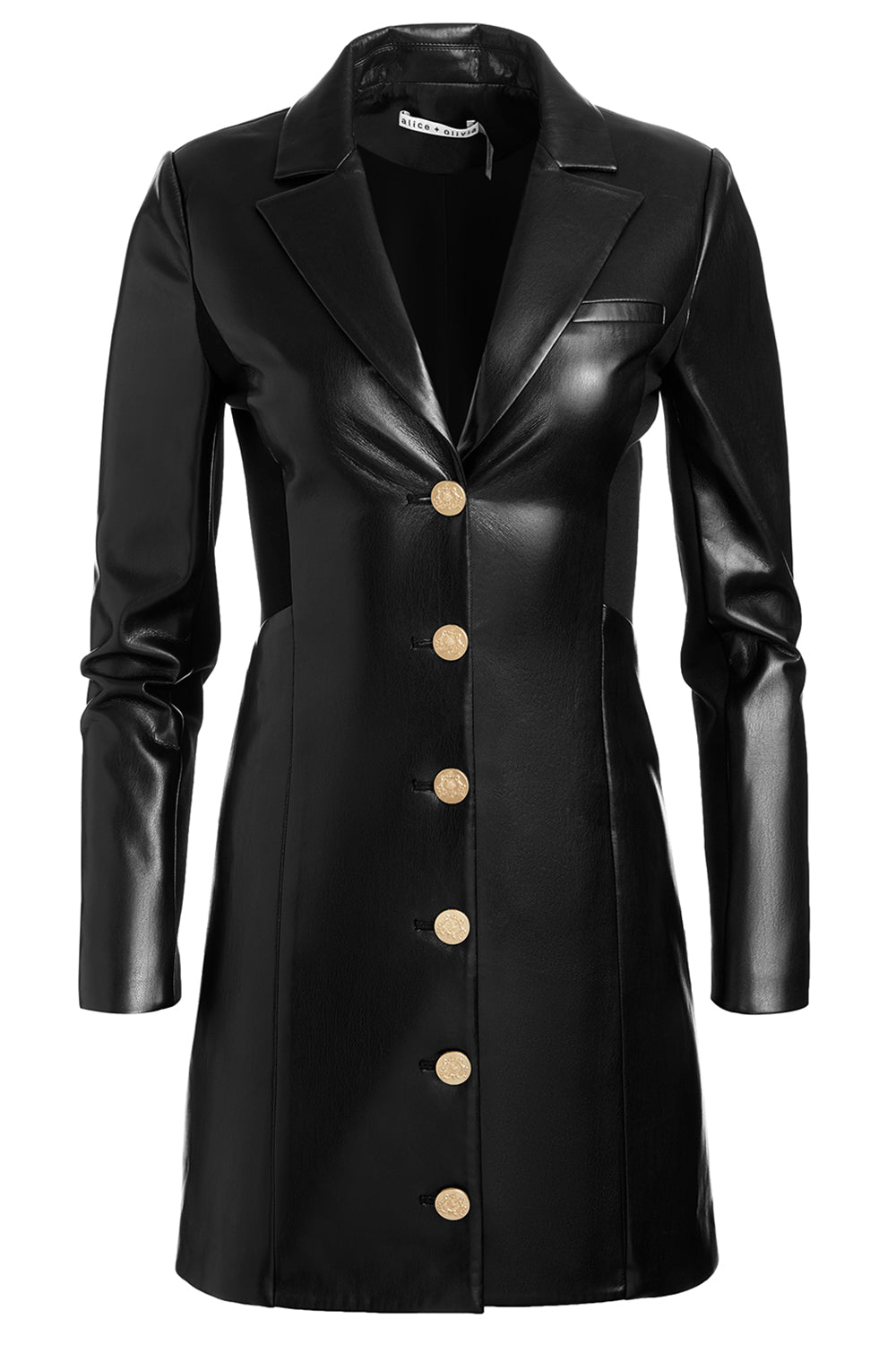 Michelle Blazer Dress-BLACK-2-CLOTHINGDRESSCASUAL-ALICE & OLIVIA