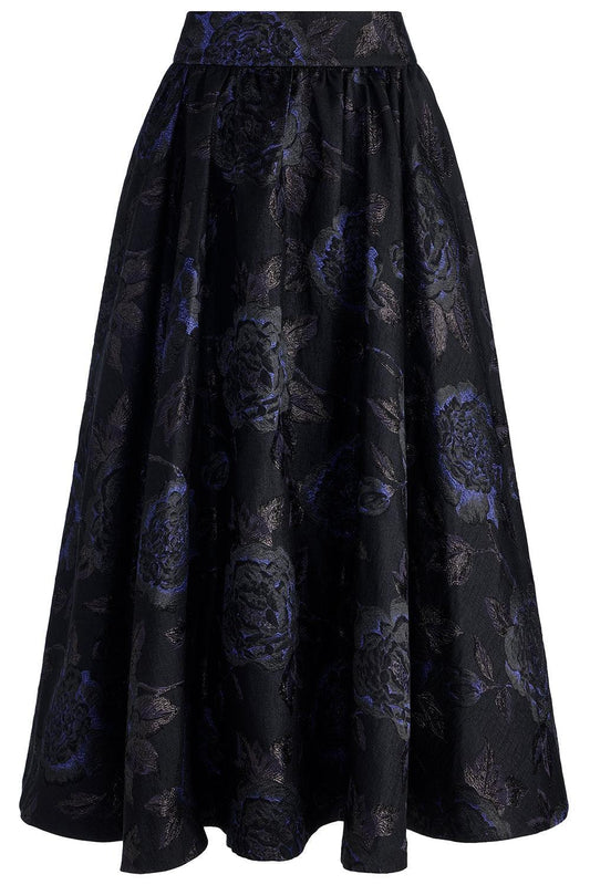 Nilda Volumonous Skirt-BLACK-2-CLOTHINGSKIRTMIDI-ALICE & OLIVIA