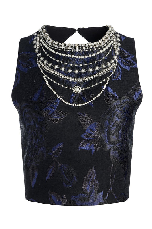 Cherra Embellished Crop Top-BLACK-2-CLOTHINGTOPBLOUSE-ALICE & OLIVIA