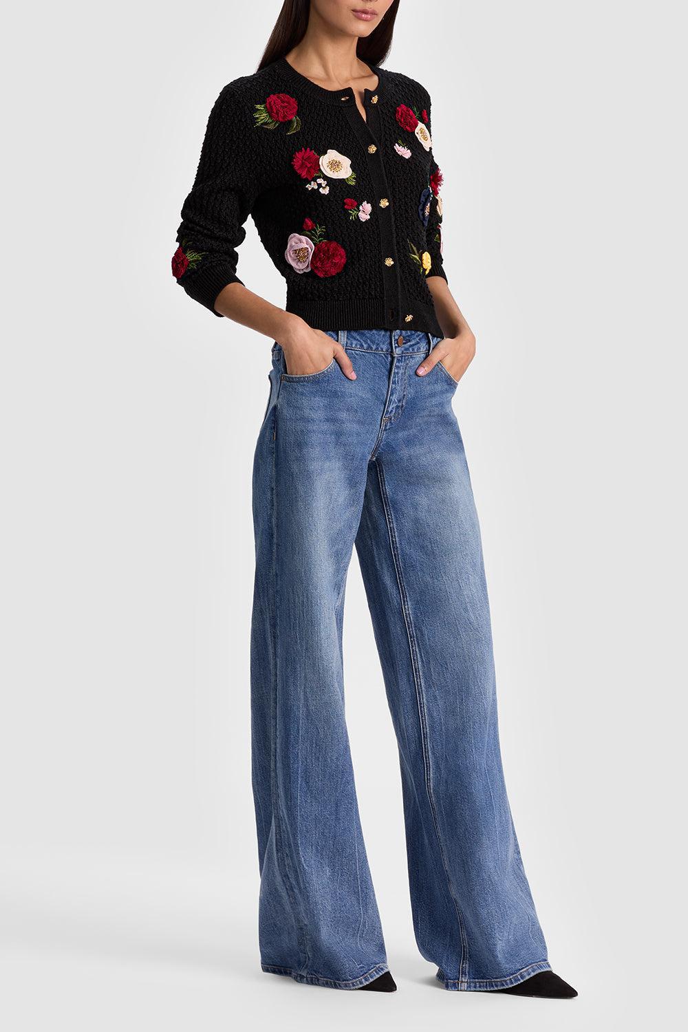 Dollie Cardigan-BLACK MULTI-XS-CLOTHINGTOPCARDIGAN-ALICE & OLIVIA