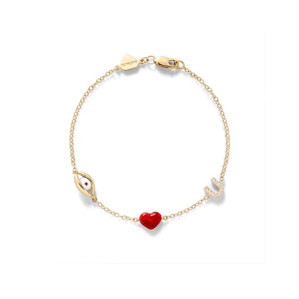 ALISON LOU-Eye Love U Bracelet-YELLOW GOLD
