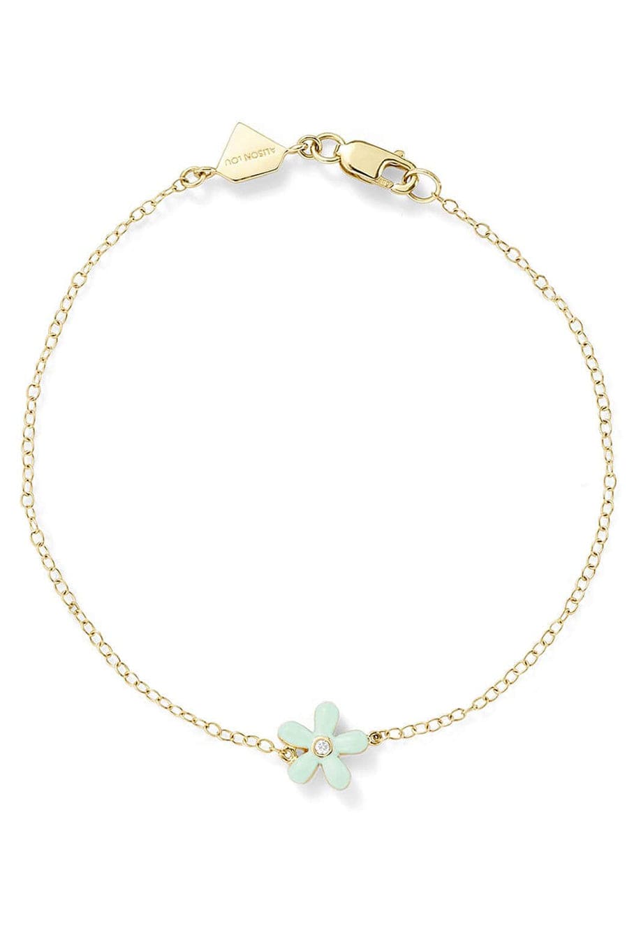 ALISON LOU-Vert Clair Wildflower Bracelet-YELLOW GOLD