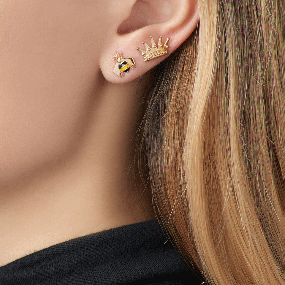 ALISON LOU-Bee Stud-YELLOW GOLD