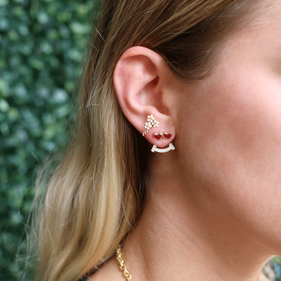 ALISON LOU-Bouquet Of Daisies Stud-YELLOW GOLD