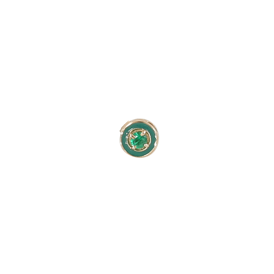 ALISON LOU-Emerald Stud-YELLOW GOLD