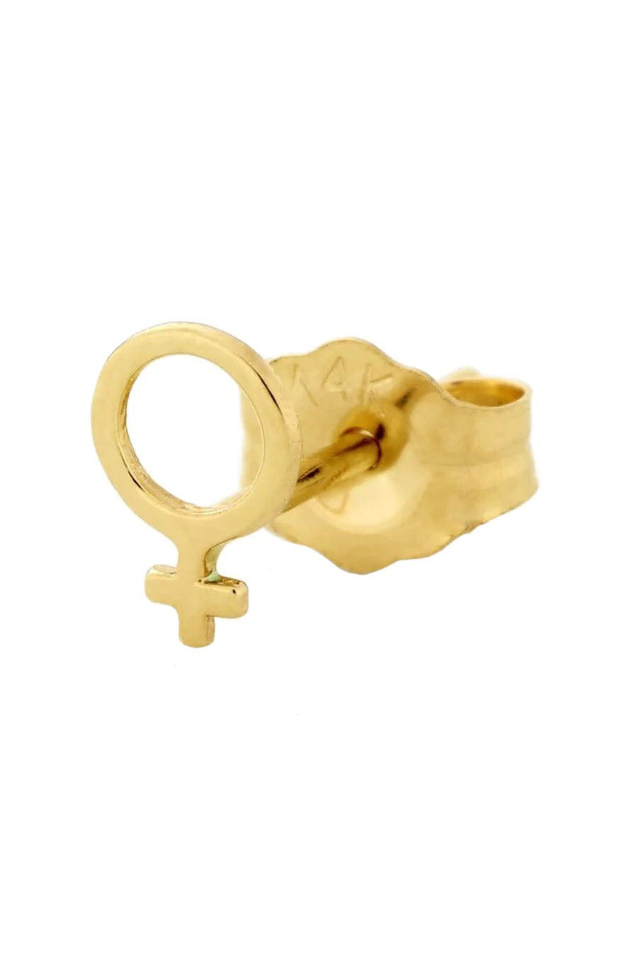 ALISON LOU-Girl Power Stud-YELLOW GOLD