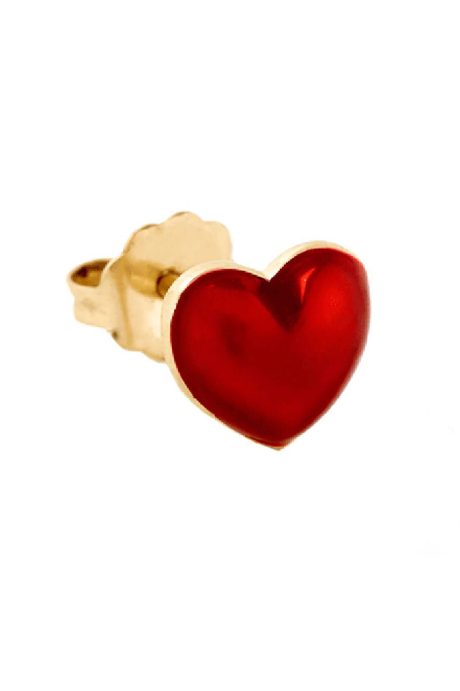ALISON LOU-Heart Stud-YELLOW GOLD