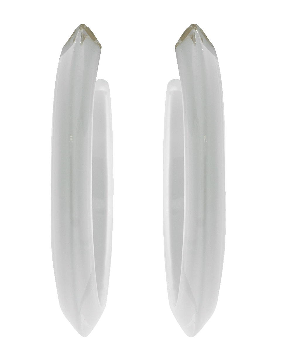 ALISON LOU-Medium White Loucite Jelly Hoops-YELLOW GOLD