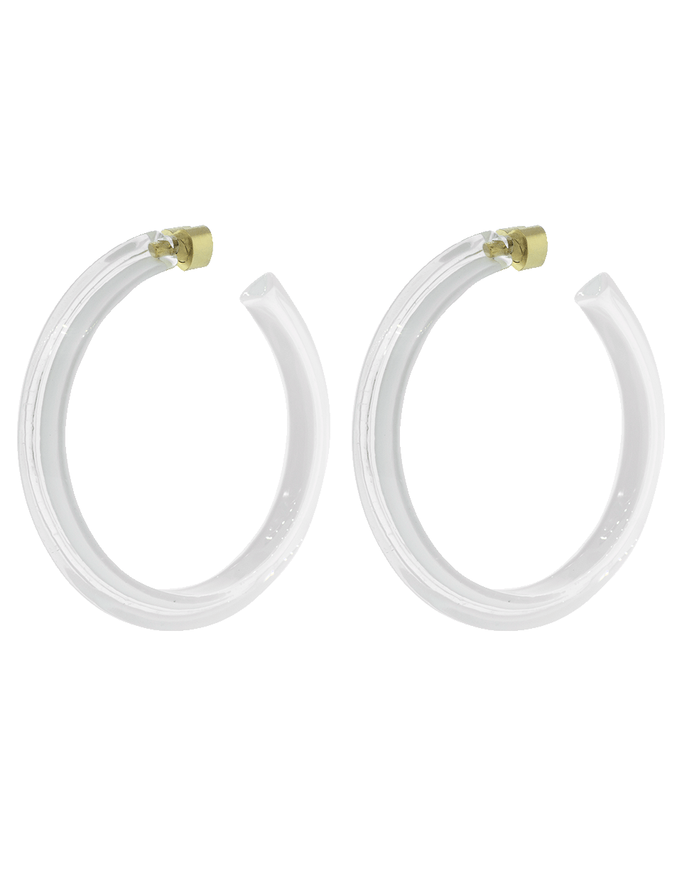 ALISON LOU-Medium White Loucite Jelly Hoops-YELLOW GOLD