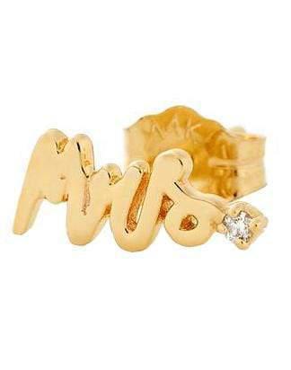 ALISON LOU-Mrs. Single Diamond Stud-YELLOW GOLD