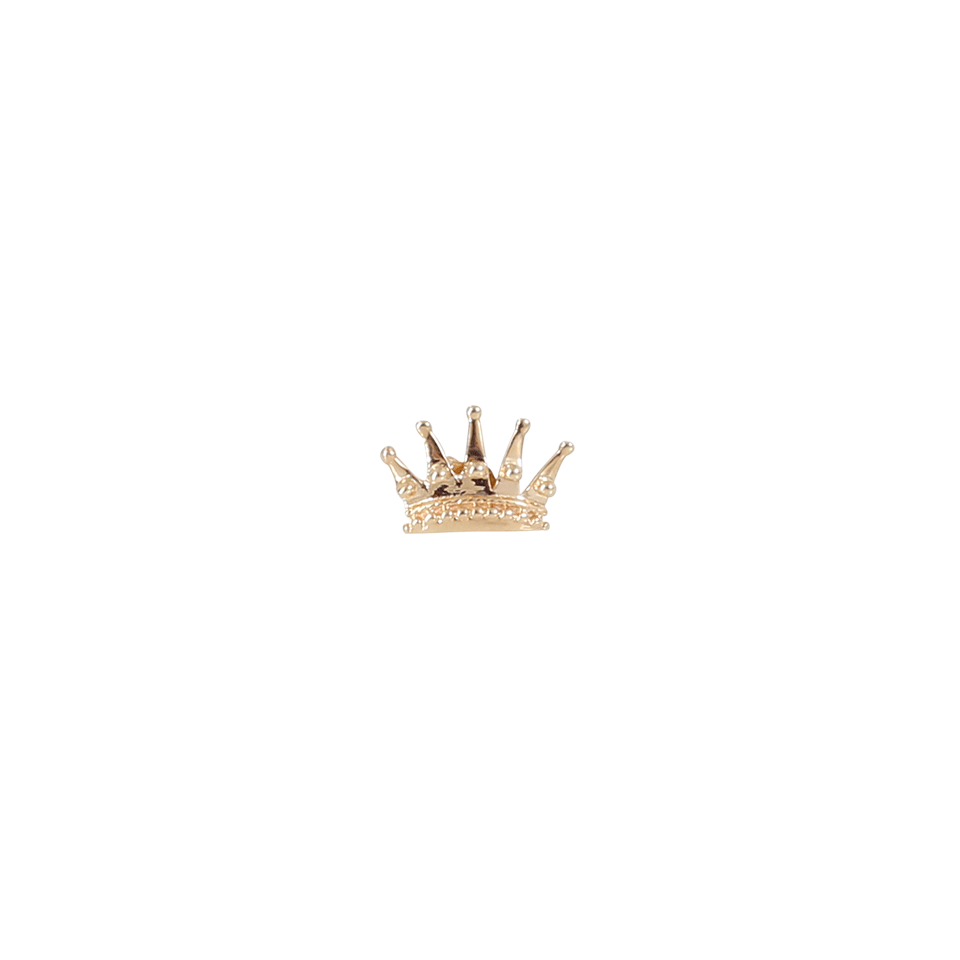 ALISON LOU-Queen Crown Stud-YELLOW GOLD