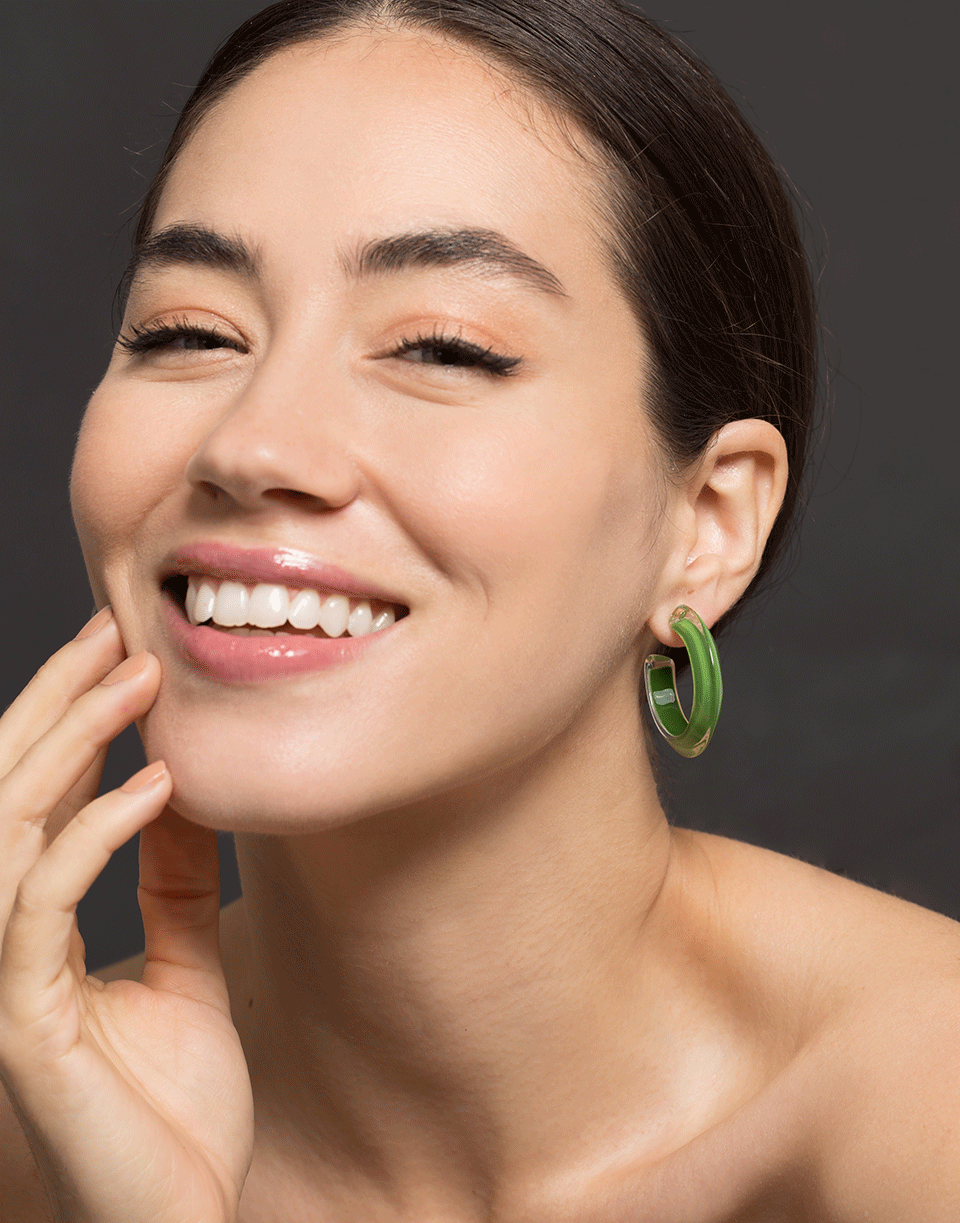ALISON LOU-Small Juniper LOUcite Jelly Hoops-YELLOW GOLD