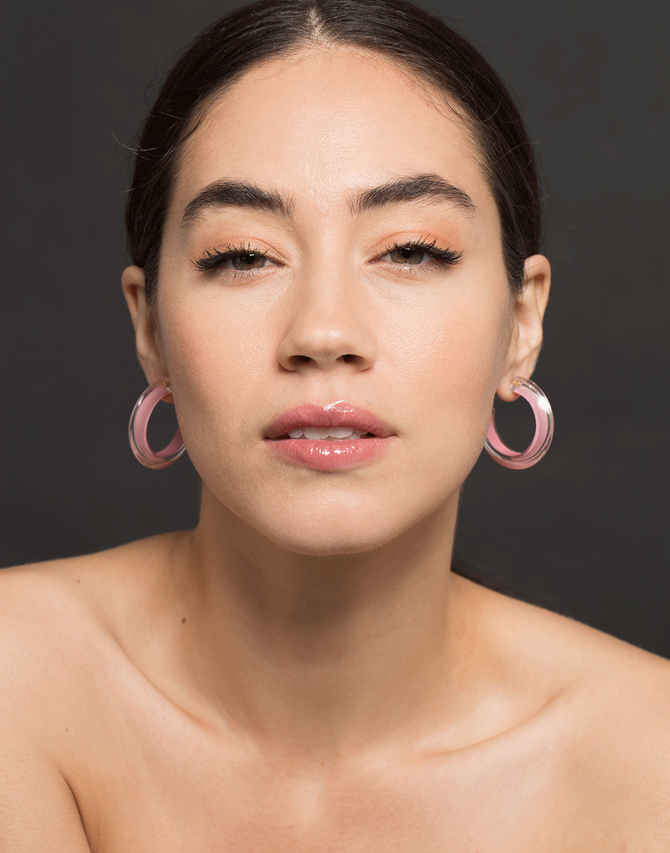 ALISON LOU-Small Rose LOUcite Jelly Hoops-YELLOW GOLD