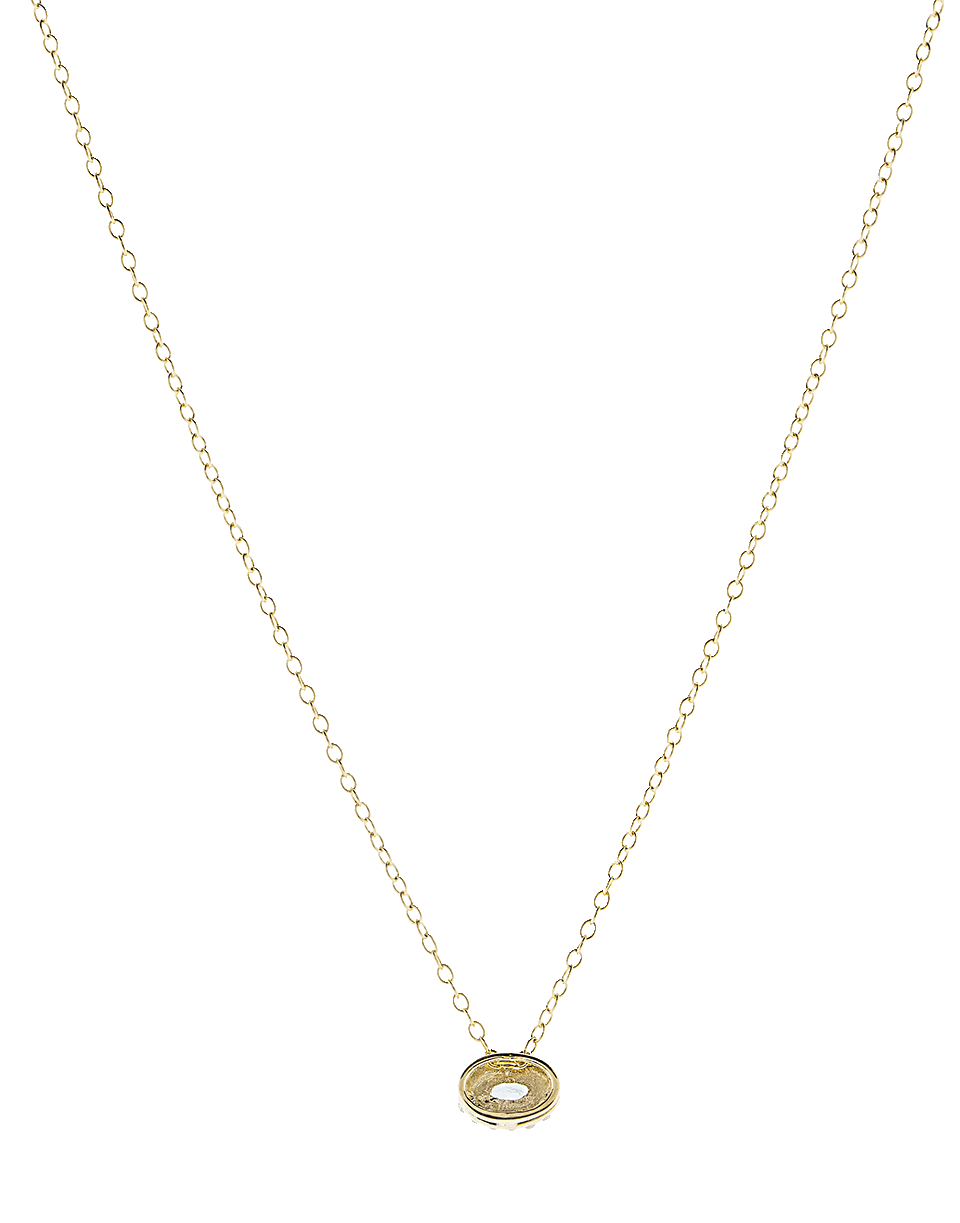 ALISON LOU-Blue Topaz Pendant Necklace-YELLOW GOLD