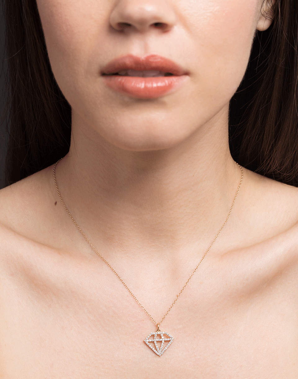 ALISON LOU-Diamond Pendant Necklace-YELLOW GOLD