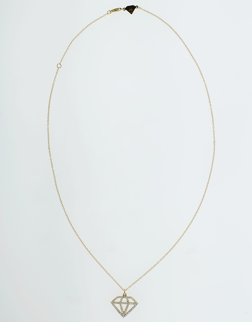 ALISON LOU-Diamond Pendant Necklace-YELLOW GOLD