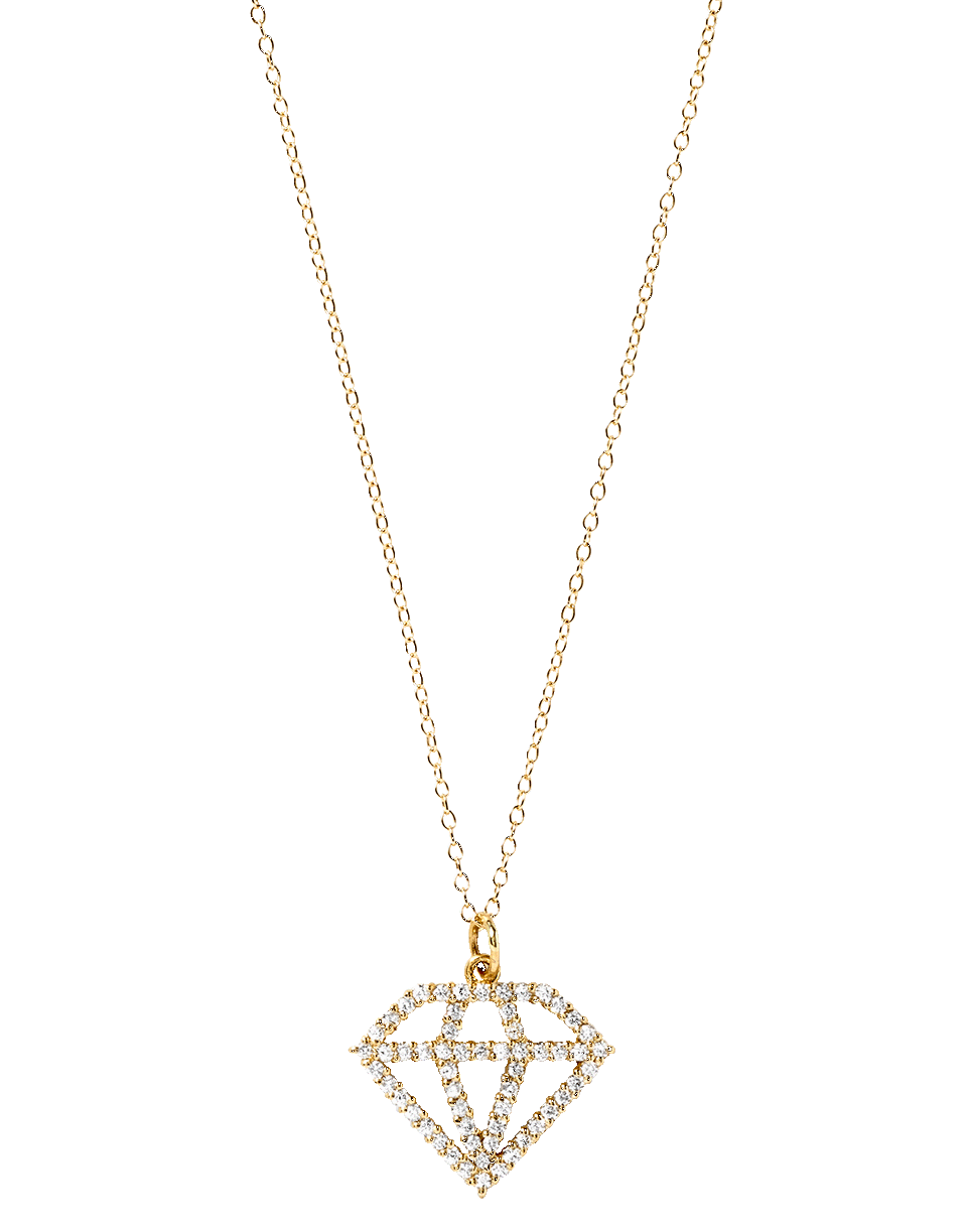 ALISON LOU-Diamond Pendant Necklace-YELLOW GOLD