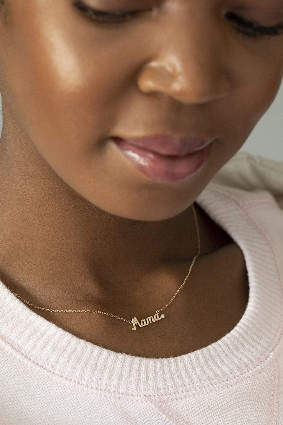 ALISON LOU-Mama Necklace-YELLOW GOLD