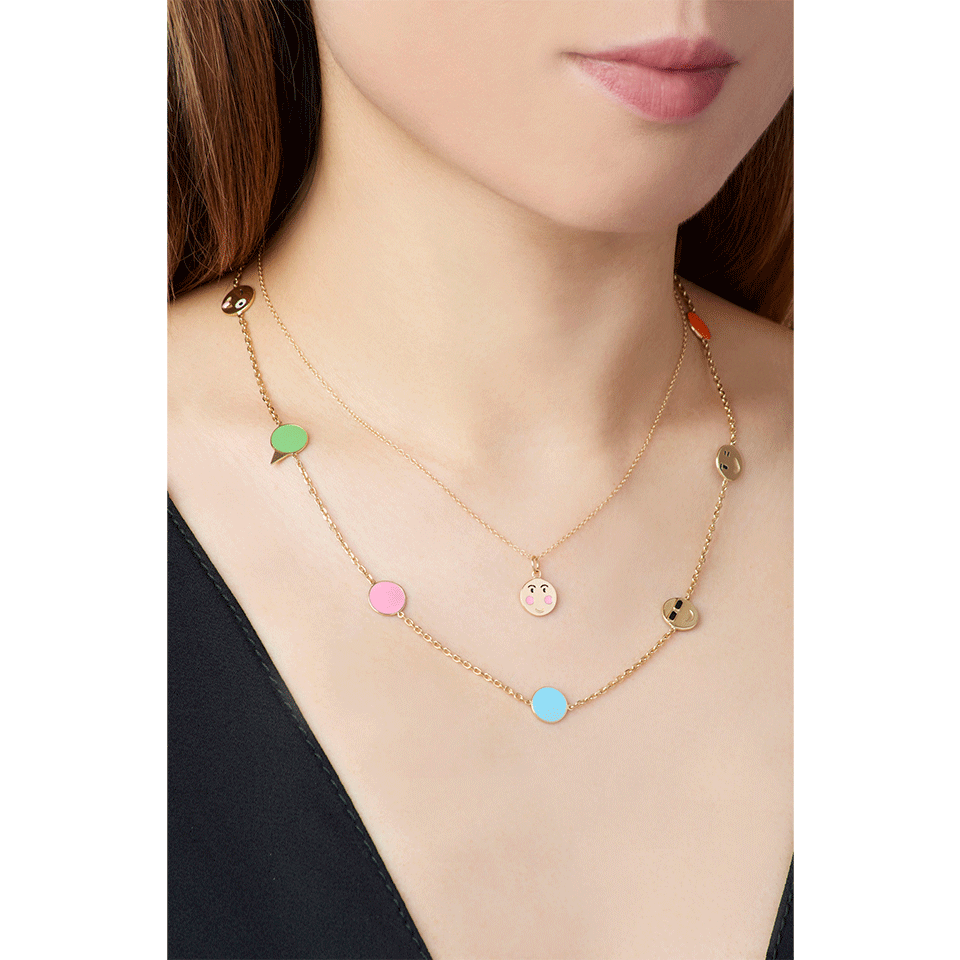 ALISON LOU-Small Bashful Pendant Necklace-YELLOW GOLD