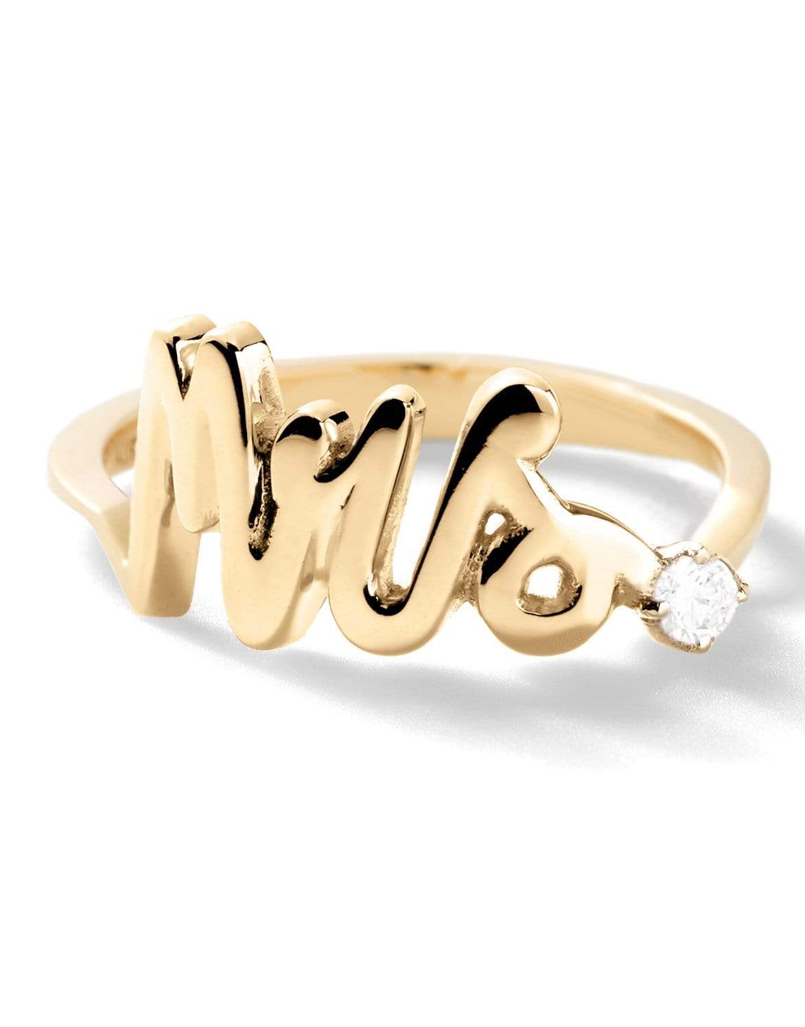 ALISON LOU-Diamond Mrs. Ring-YELLOW GOLD