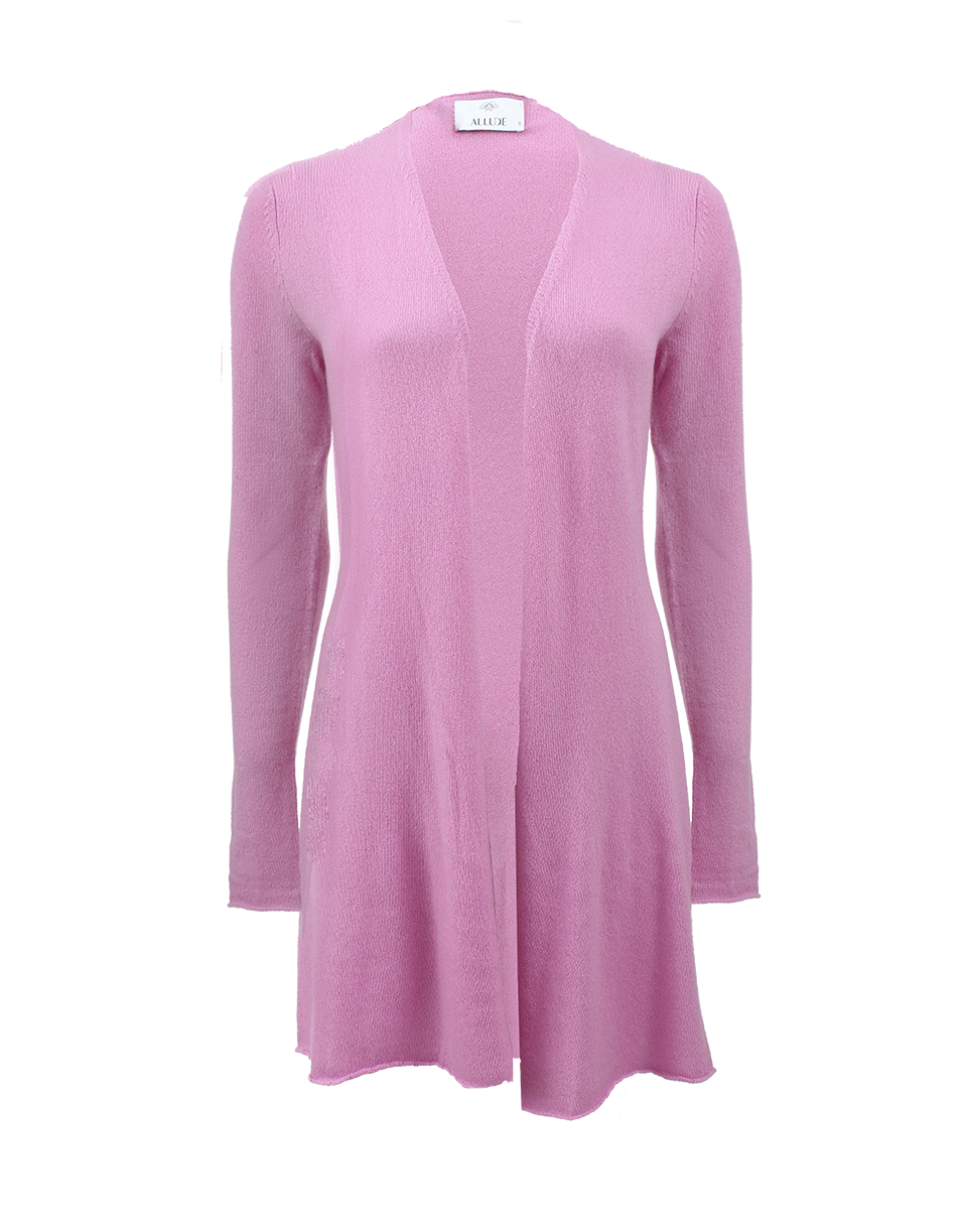 ALLUDE-Long Open Drape Cardigan-