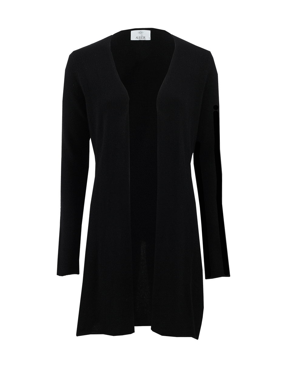 ALLUDE-Long Open Drape Cardigan-