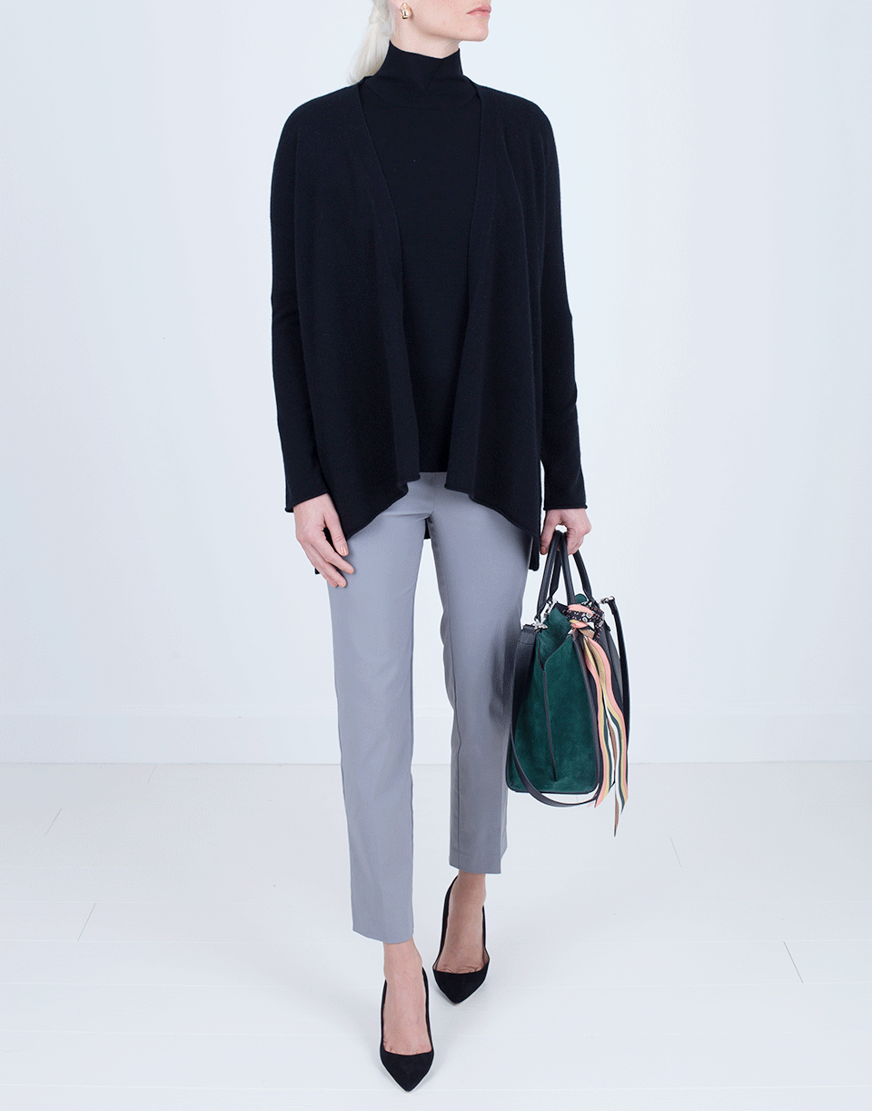 ALLUDE-Open Drape Cardigan-