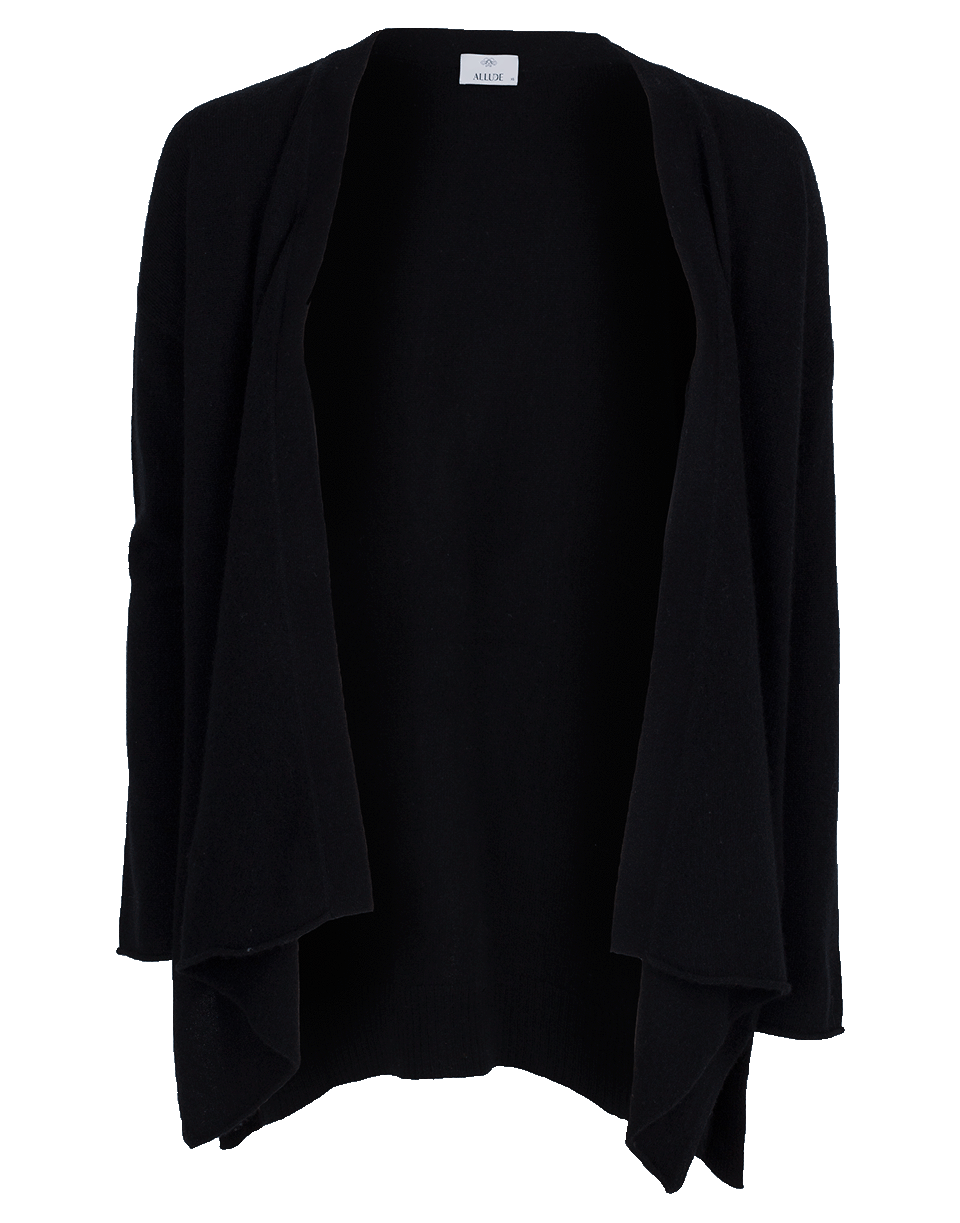 ALLUDE-Open Drape Cardigan-