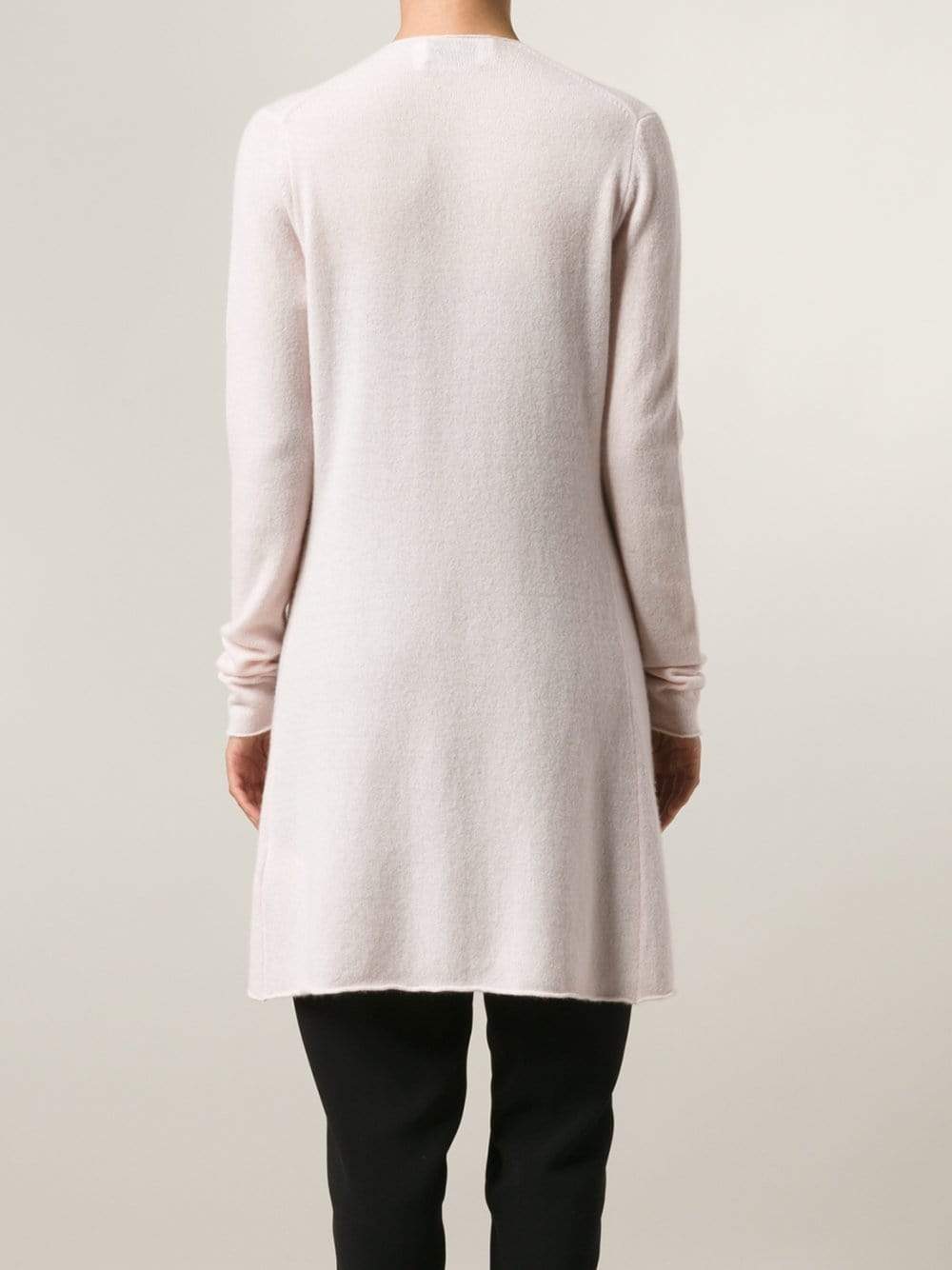 ALLUDE-Long Open Drape Cardigan-