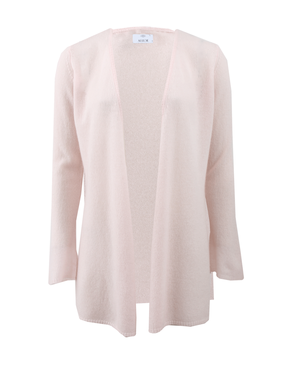 ALLUDE-Long Open Drape Cardigan-