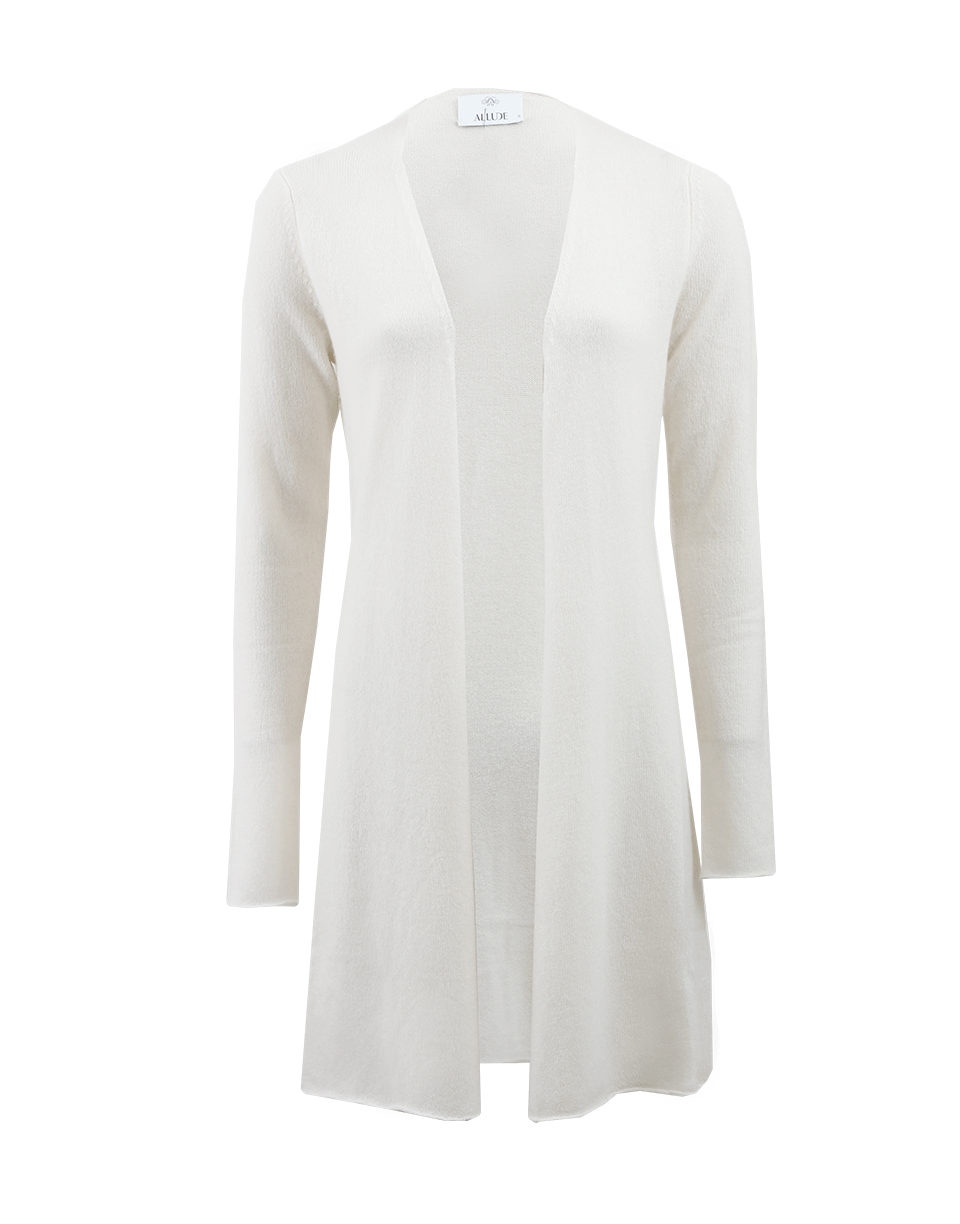 ALLUDE-Long Open Drape Cardigan-