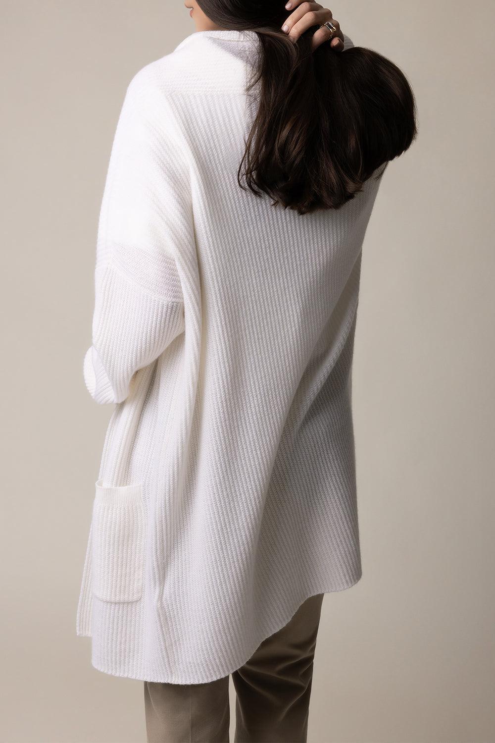 OPEN LONG CARDIGAN - FLEUR DE SEL-FLEURDES-XS-CLOTHINGTOPCARDIGAN-ALLUDE