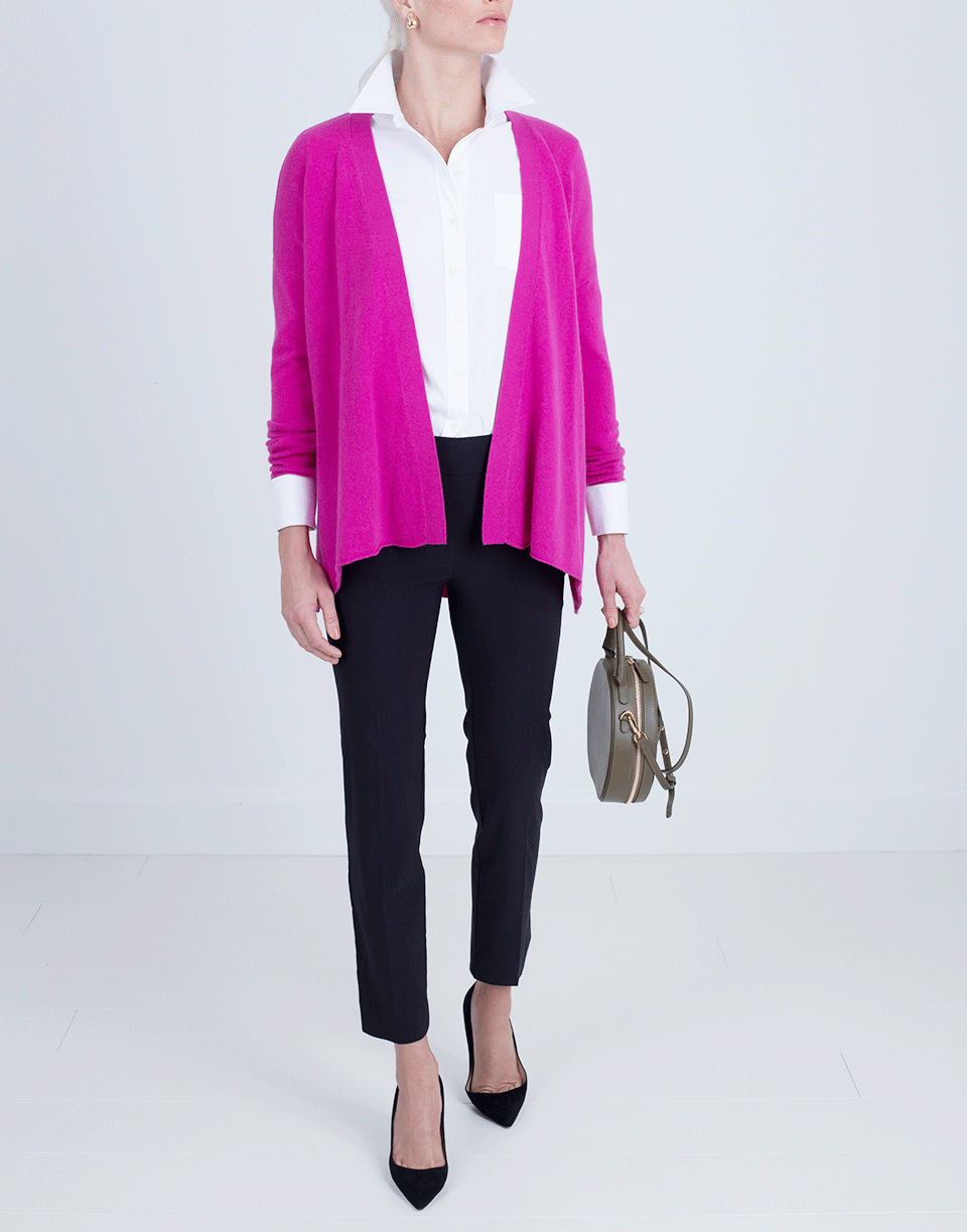ALLUDE-Open Drape Cardigan-