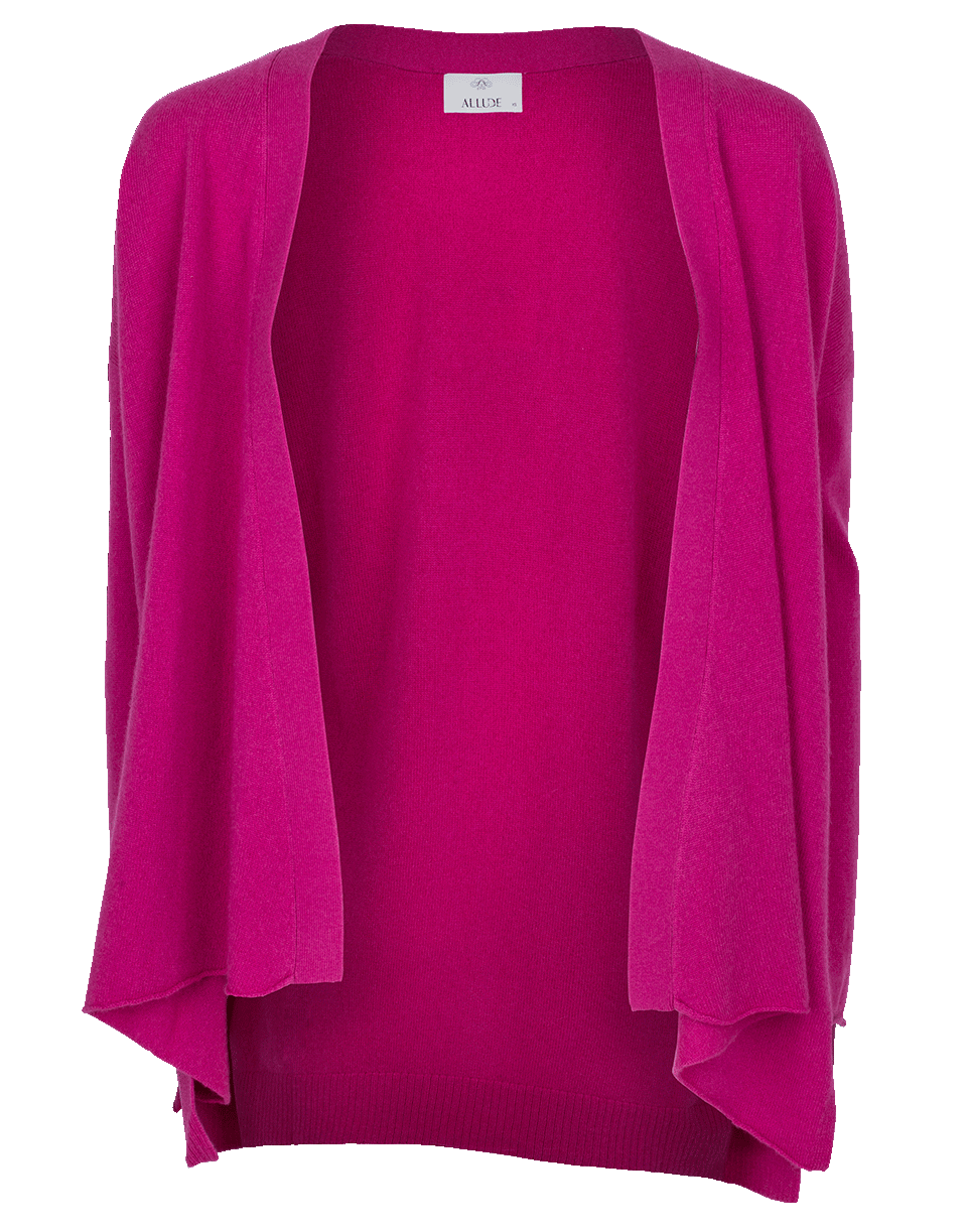 ALLUDE-Open Drape Cardigan-