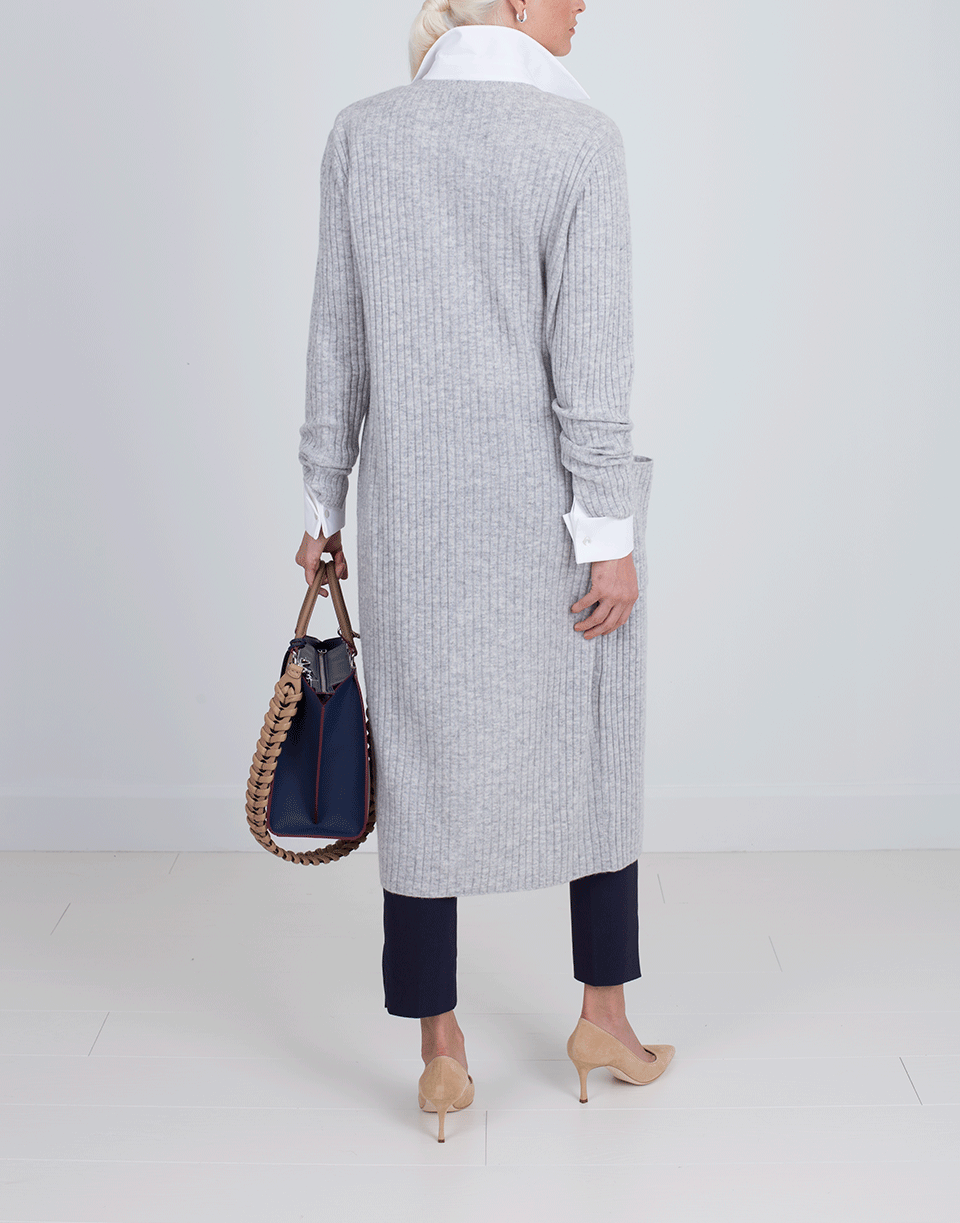 ALLUDE-Ribbed Cardigan-