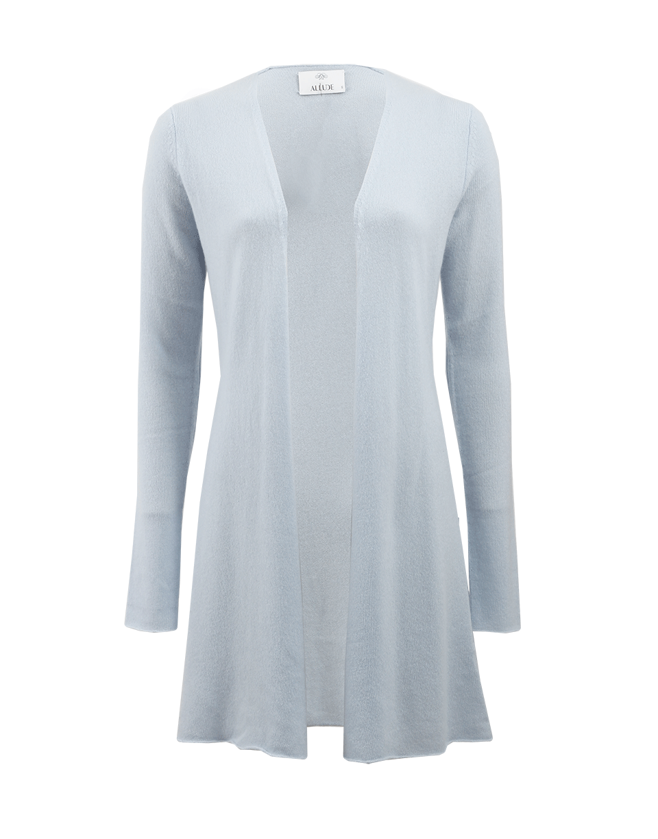 ALLUDE-Long Open Drape Cardigan-