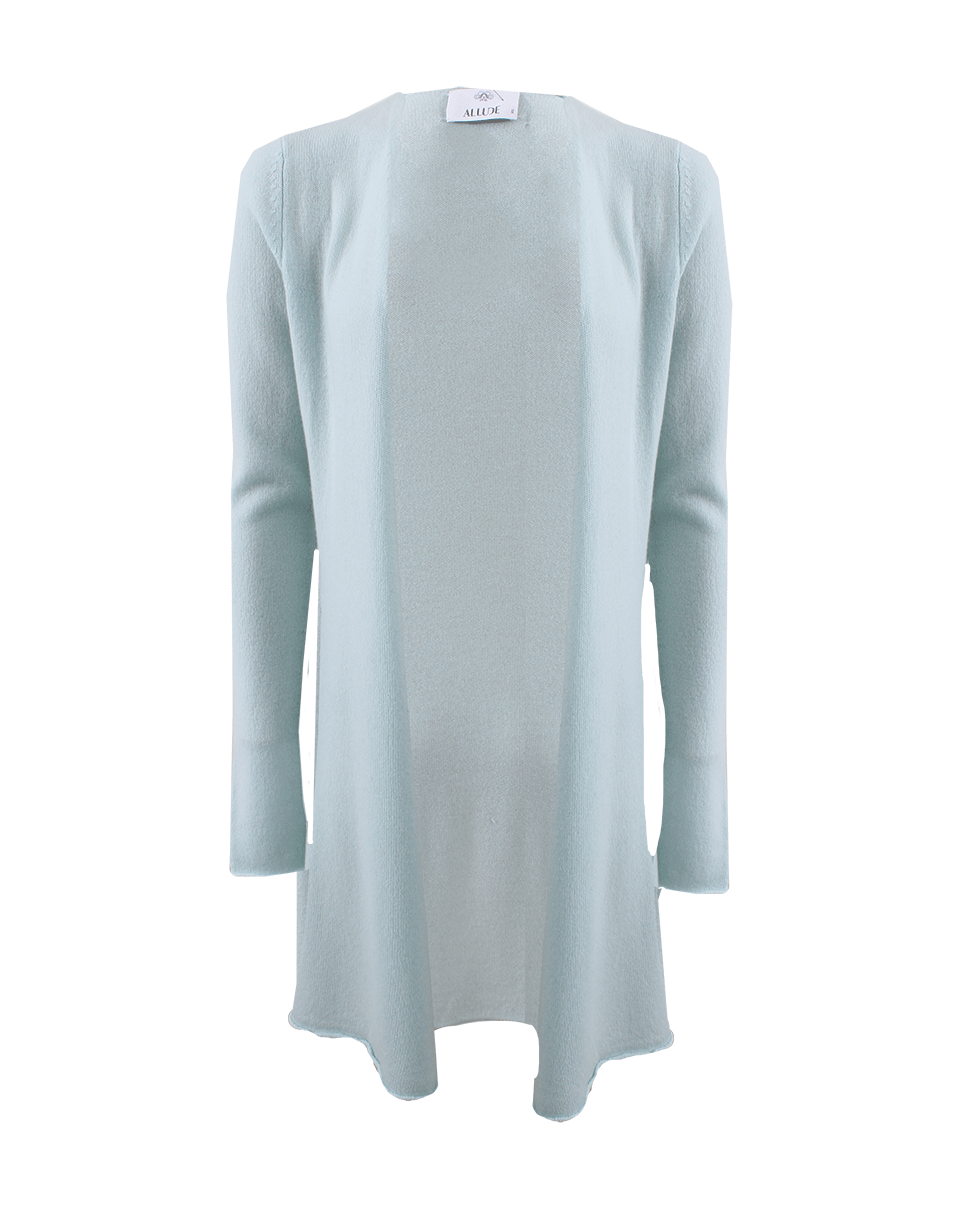 ALLUDE-Long Open Drape Cardigan-