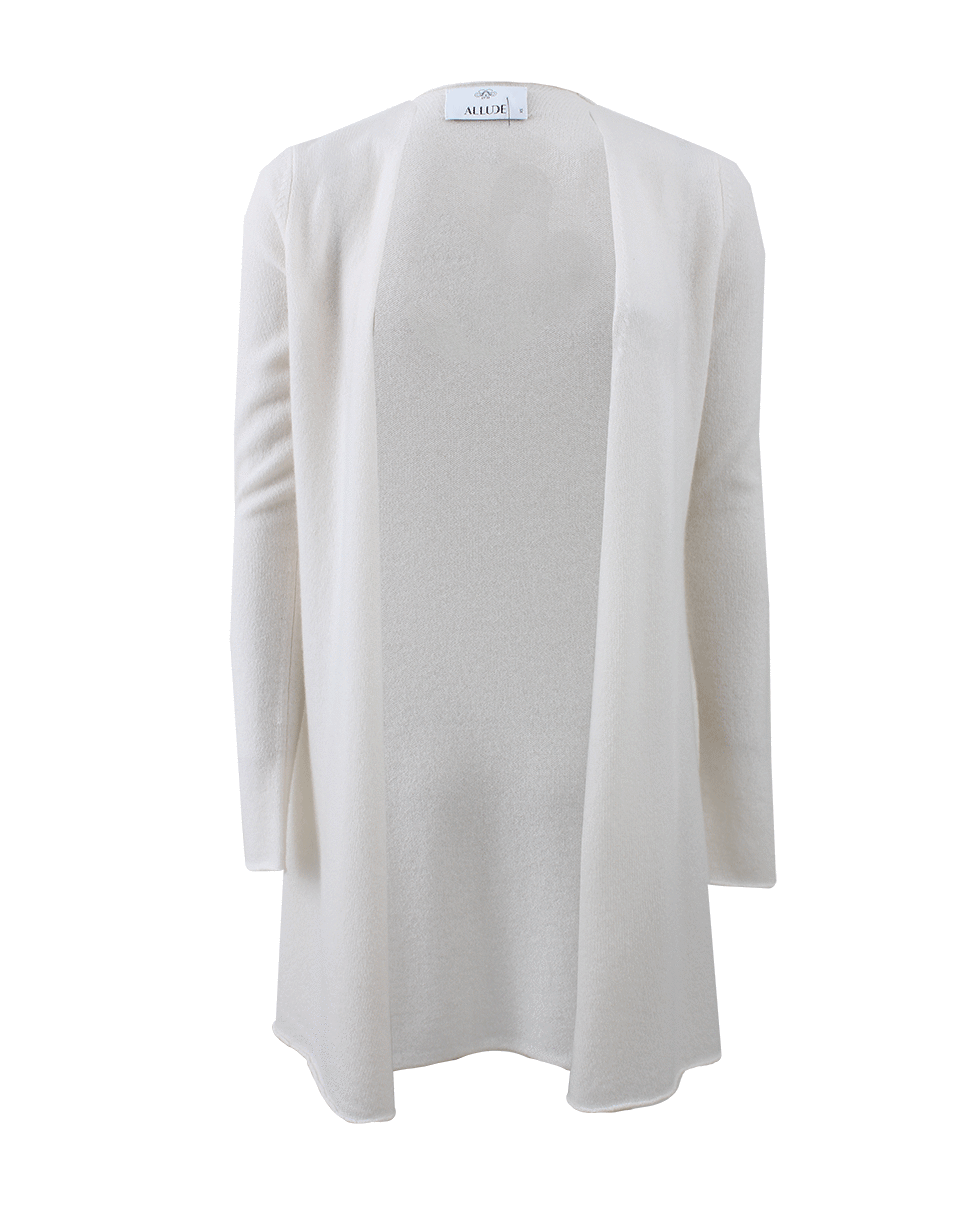 ALLUDE-Long Open Drape Cardigan-